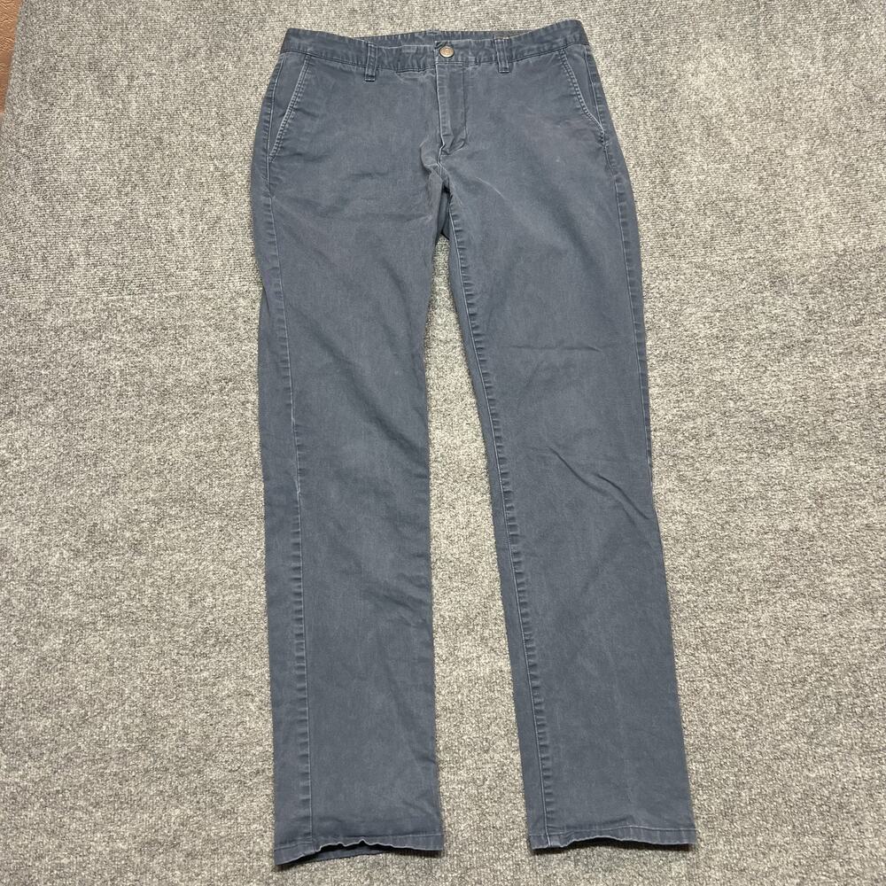 Bonobos Pants Mens 33 Blue Regular Fit Stretch Chino Straight Leg Casual